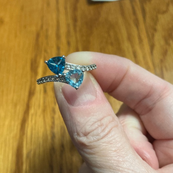 None Jewelry - Dazzling Blue Topaz Sterling Silver Ring